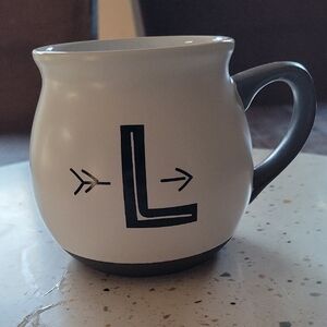 Threshold Black and White Initial Mug